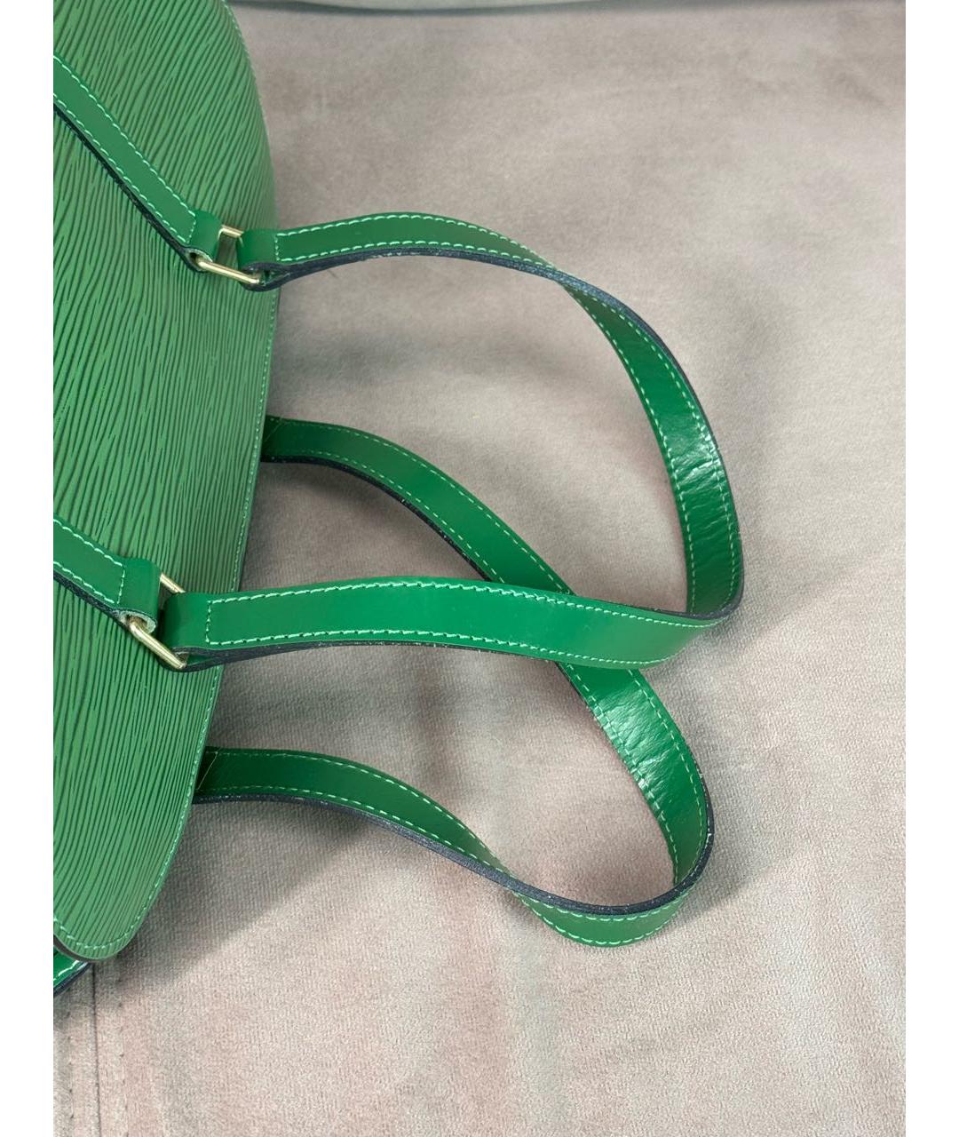 LOUIS VUITTON Зеленая кожаная сумка через плечо, фото 6