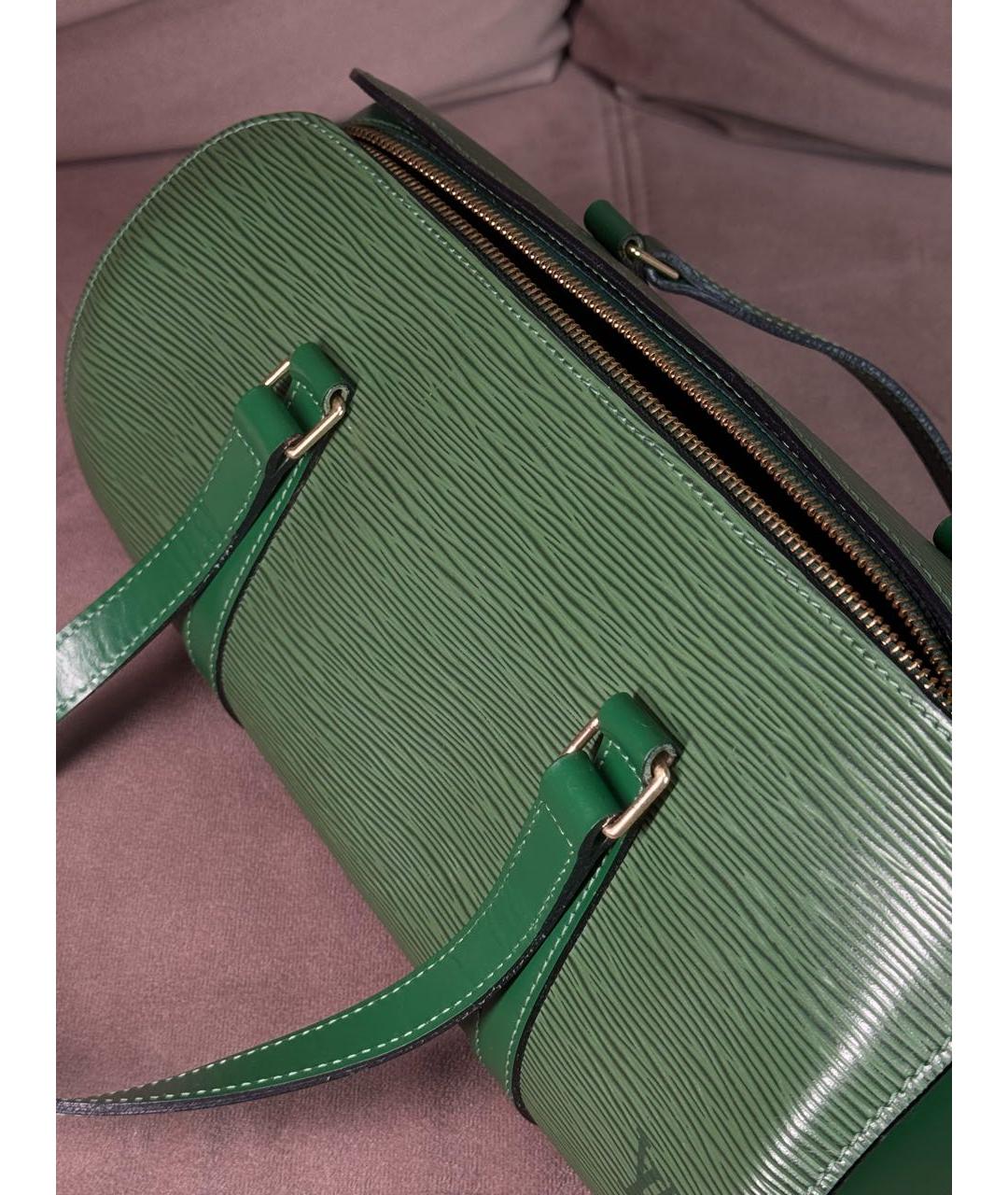 LOUIS VUITTON Зеленая кожаная сумка через плечо, фото 2