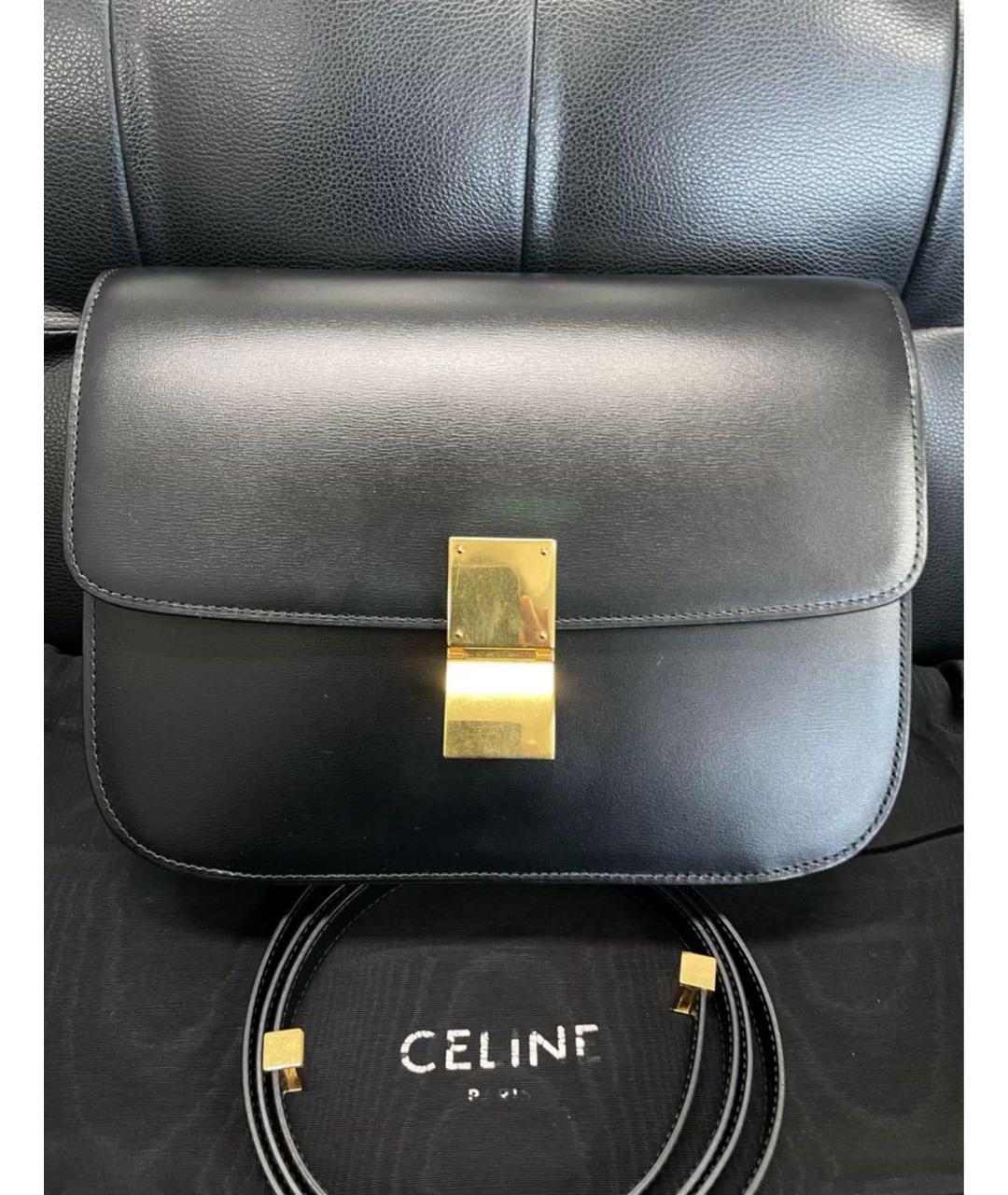 CELINE Черная кожаная сумка через плечо, фото 2