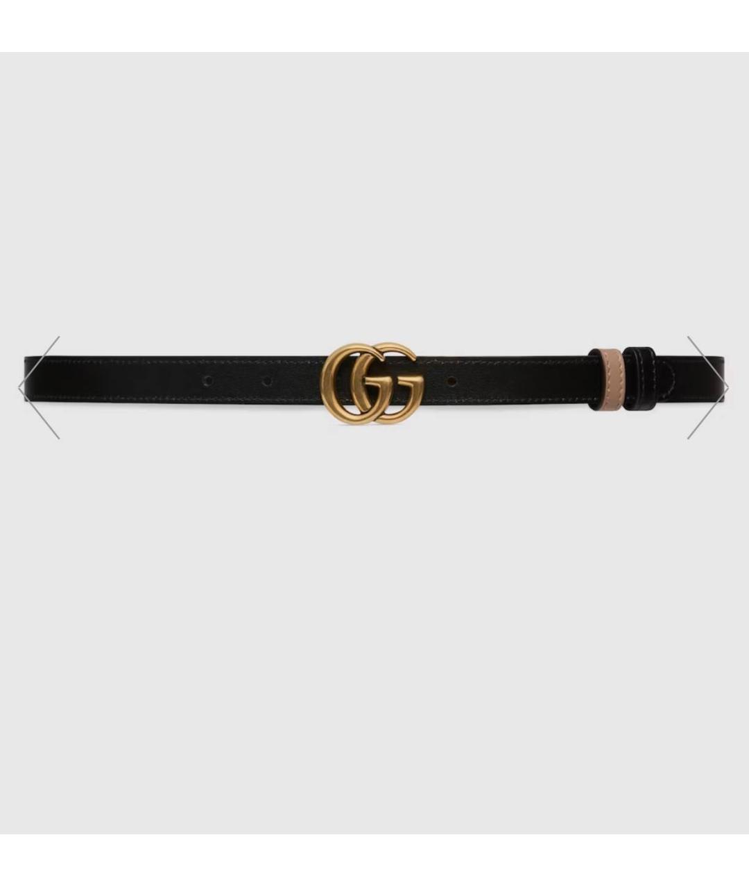GUCCI Черный кожаный ремень, фото 3