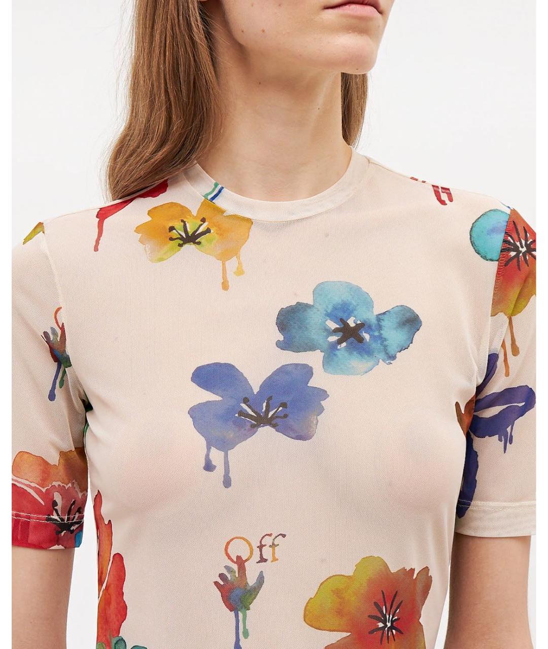 OFF-WHITE Мульти хлопковая футболка, фото 5