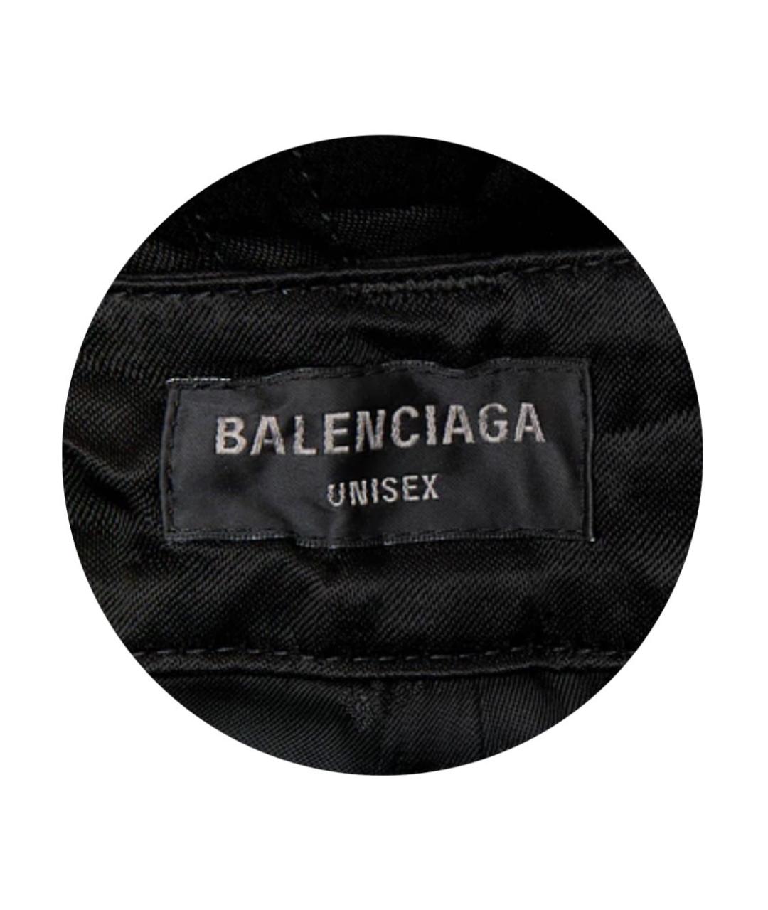BALENCIAGA Черные вискозные брюки широкие, фото 3