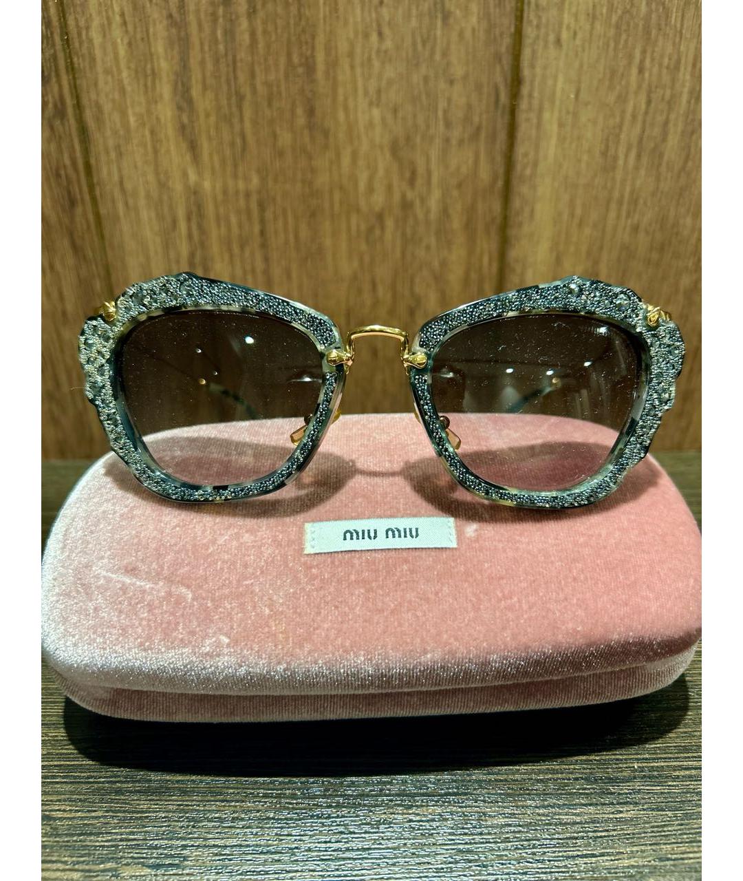 MIU MIU Антрацитовые солнцезащитные очки, фото 9