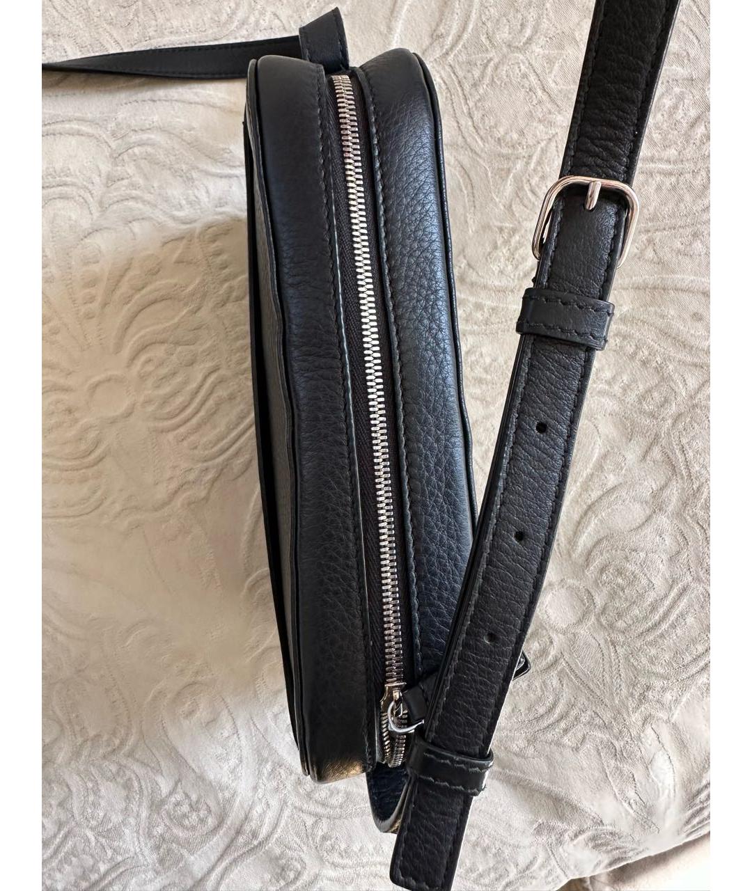 BALENCIAGA Черная кожаная сумка через плечо, фото 4