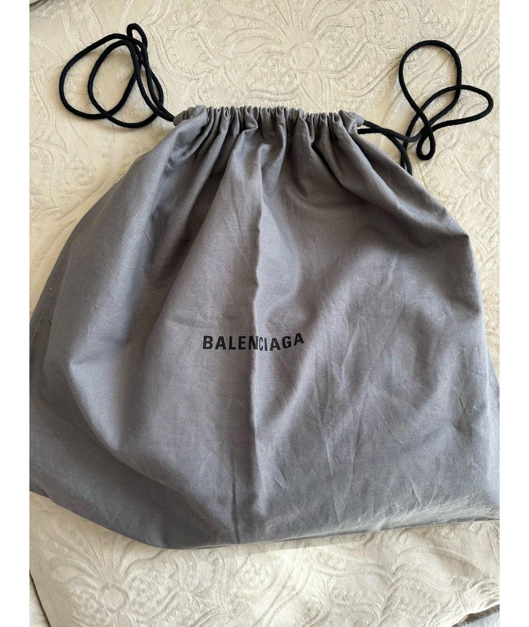 BALENCIAGA Черная кожаная сумка через плечо, фото 5