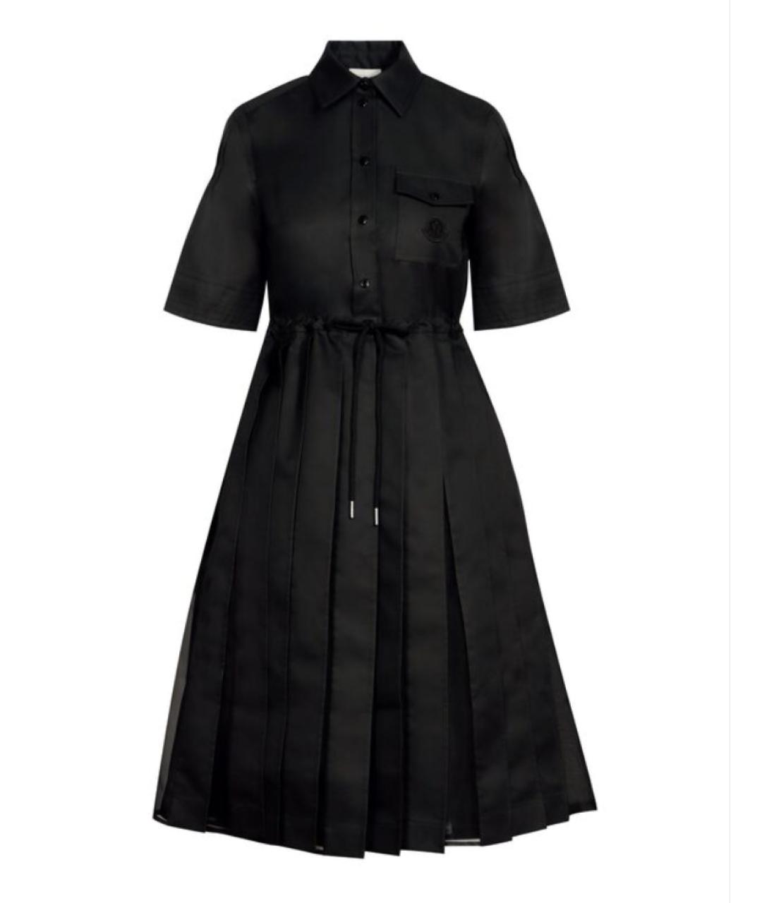 MONCLER Черное хлопковое повседневное платье, фото 1