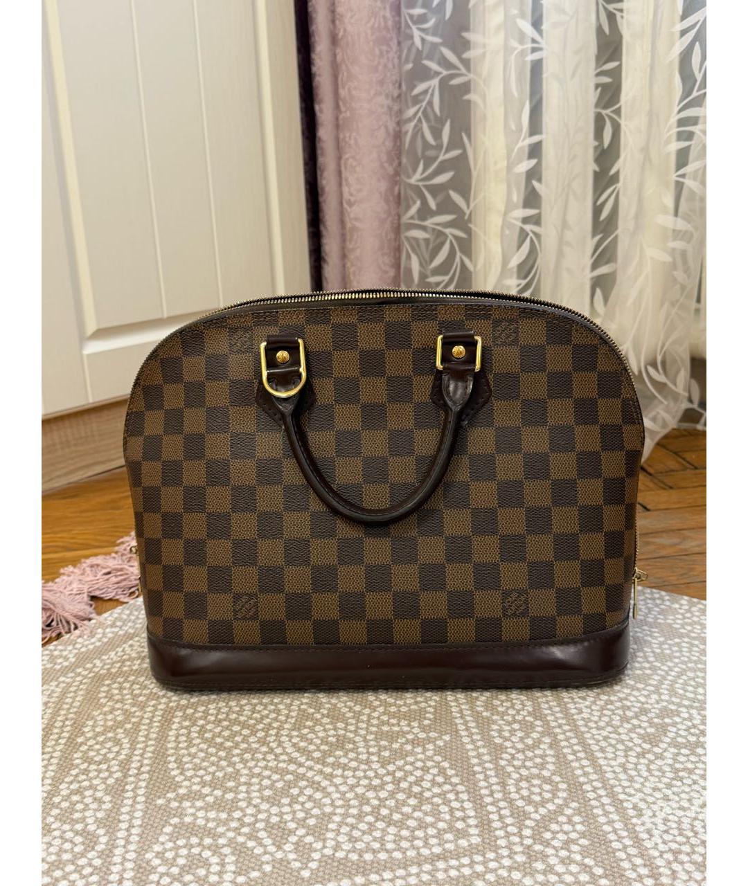LOUIS VUITTON Коричневая сумка с короткими ручками, фото 9
