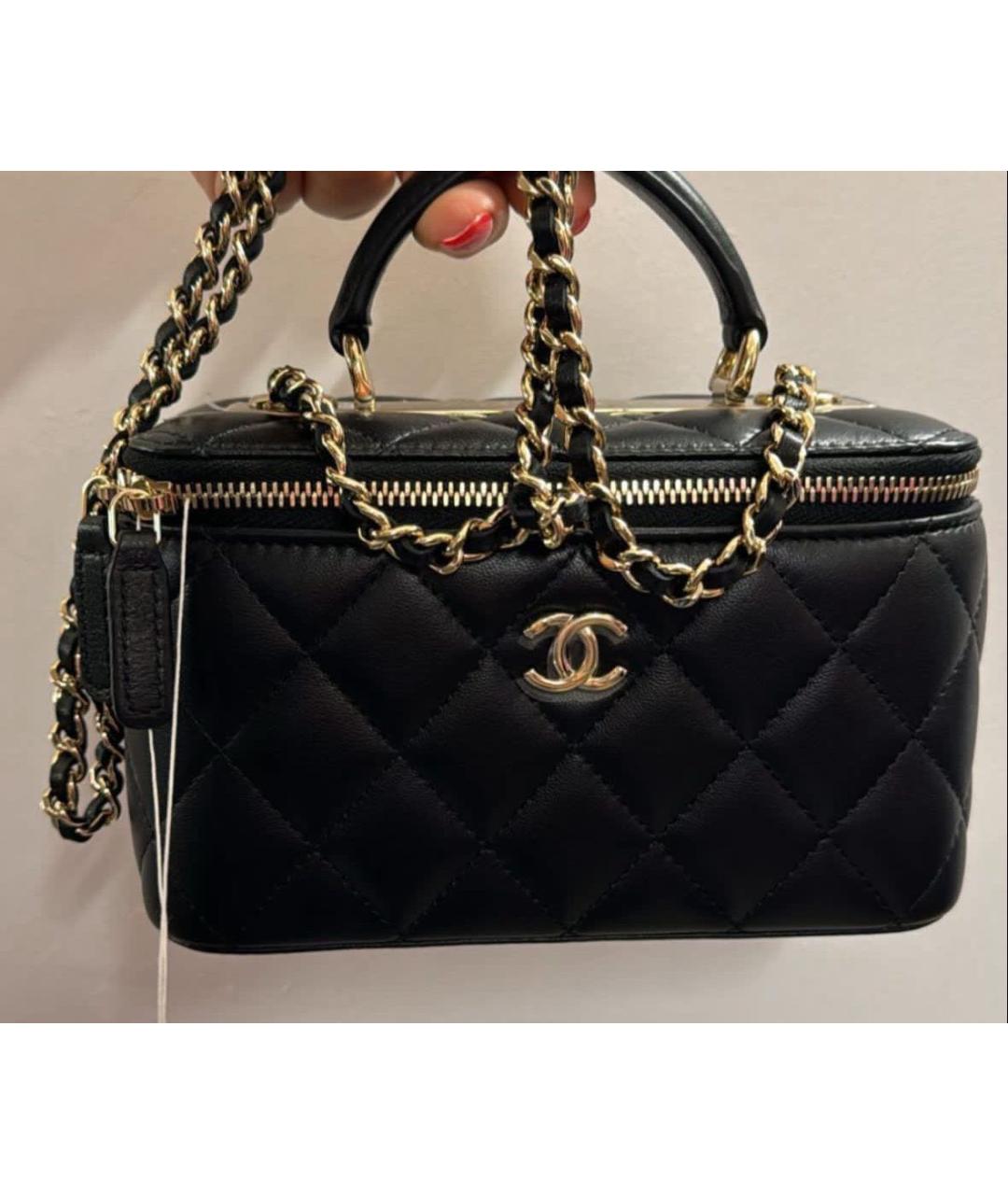 CHANEL Черная кожаная сумка через плечо, фото 3