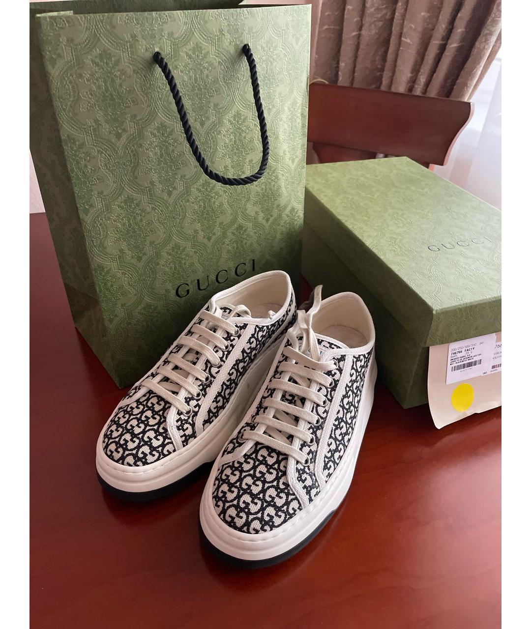 GUCCI Мульти текстильные кеды, фото 4