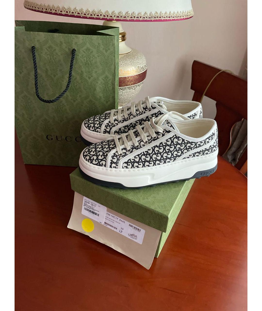 GUCCI Мульти текстильные кеды, фото 6