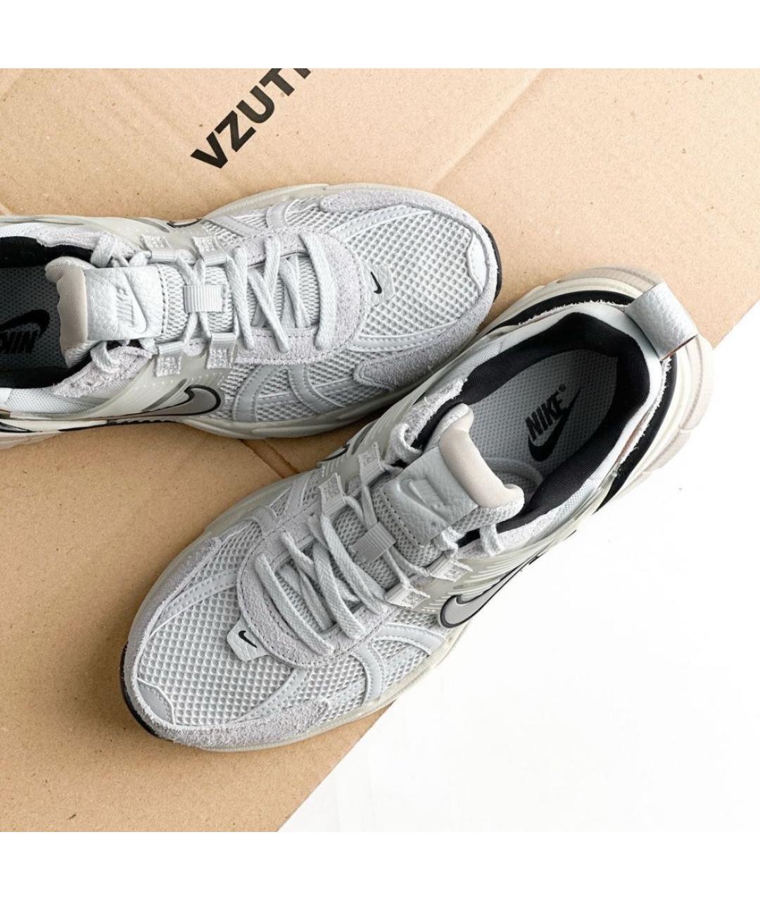 NIKE Серые замшевые низкие кроссовки / кеды, фото 6