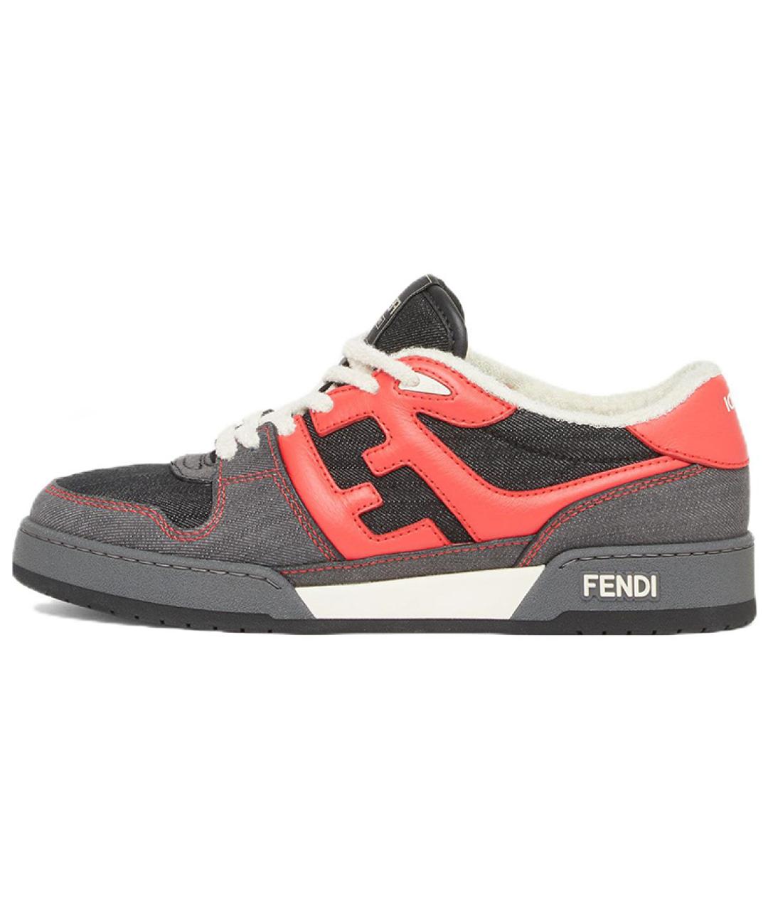 FENDI Серые низкие кроссовки / кеды, фото 2