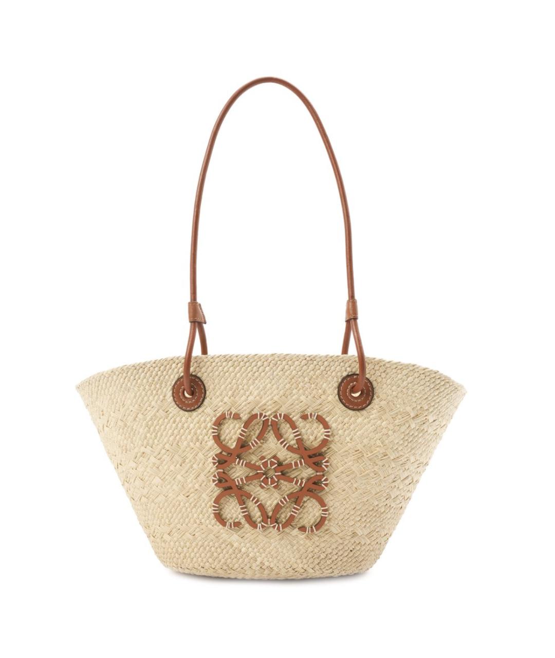 LOEWE Коричневая пляжная сумка, фото 1