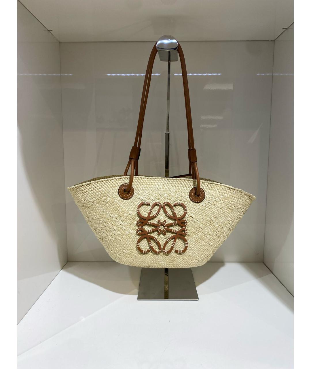 LOEWE Коричневая пляжная сумка, фото 2