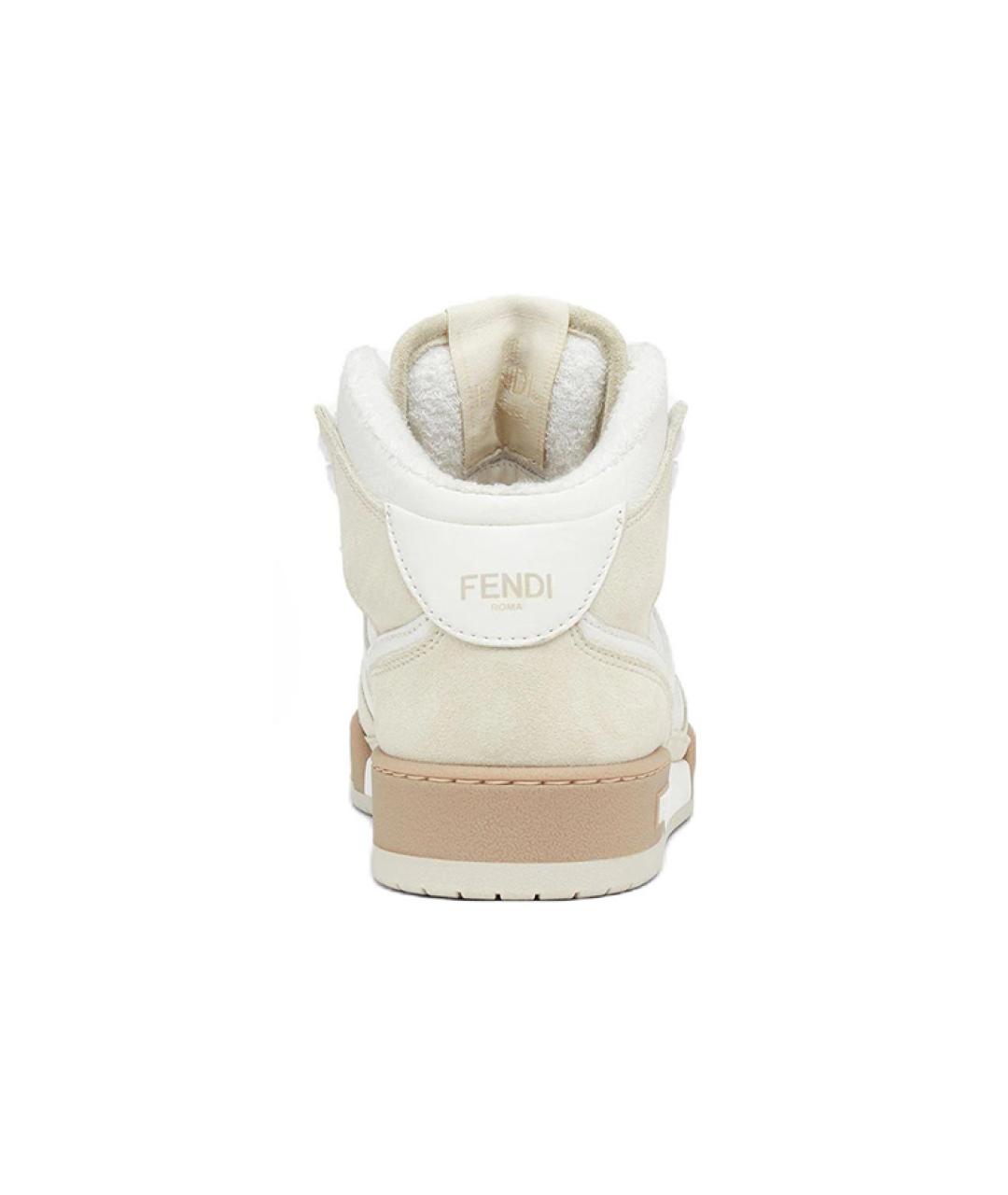 FENDI Бежевые кроссовки, фото 5