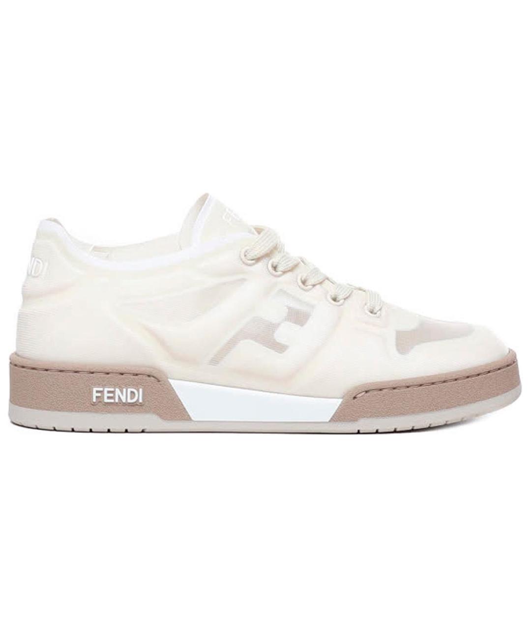 FENDI Белые кроссовки, фото 1