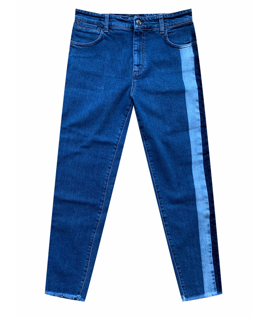 SPORTMAX Синие хлопковые джинсы слим, фото 1