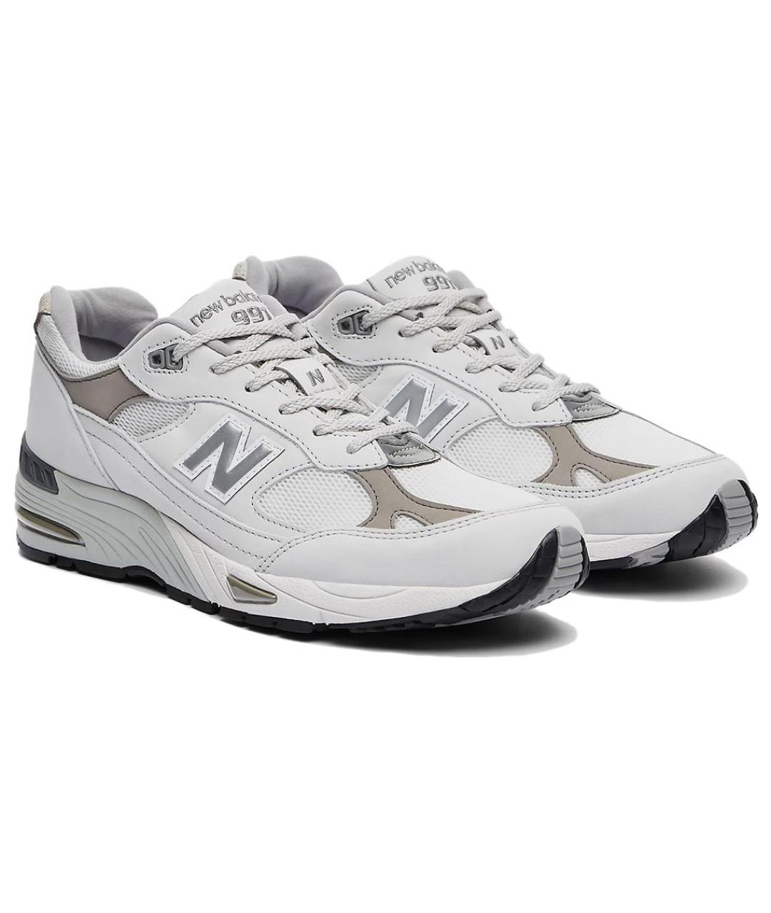 NEW BALANCE Белые кожаные низкие кроссовки / кеды, фото 3