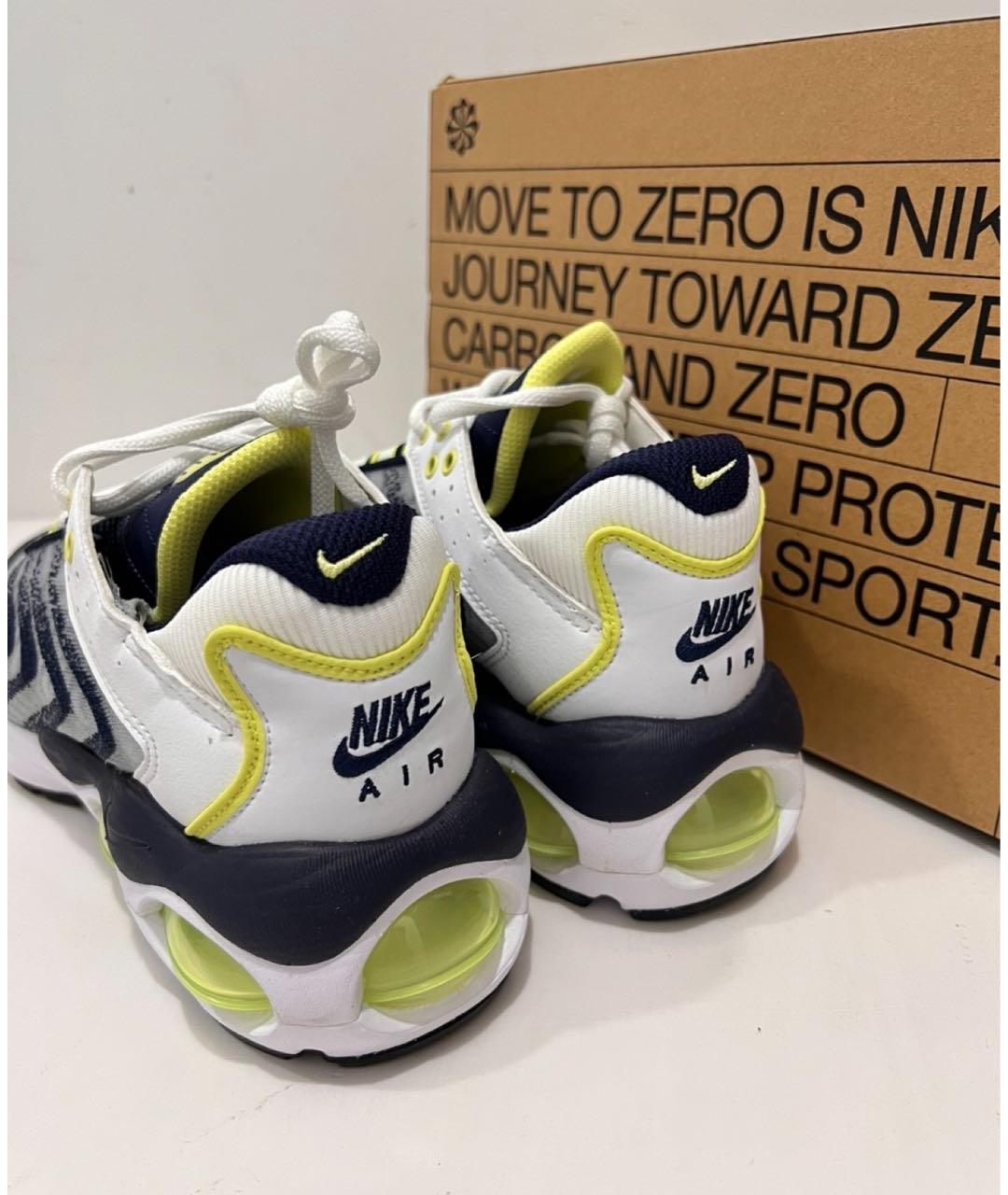 NIKE Белые текстильные низкие кроссовки / кеды, фото 5