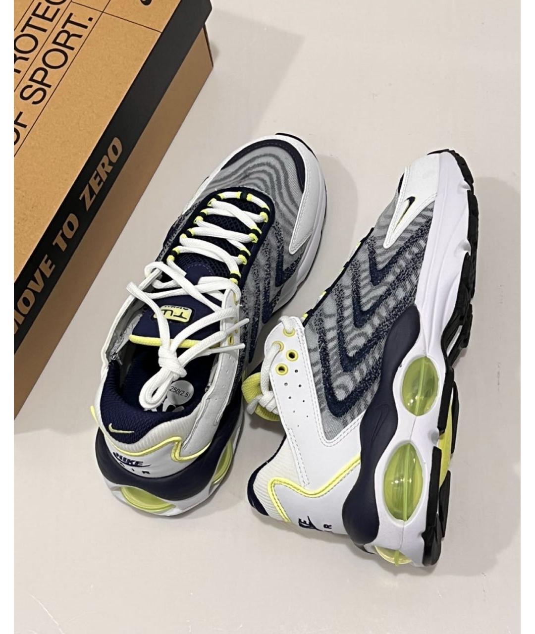 NIKE Белые текстильные низкие кроссовки / кеды, фото 6