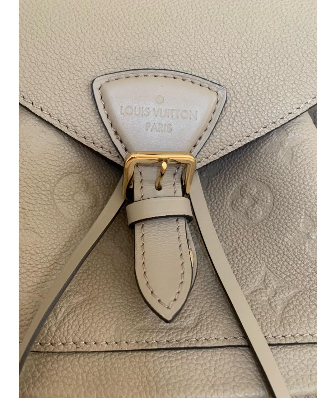 LOUIS VUITTON Бежевый кожаный рюкзак, фото 7