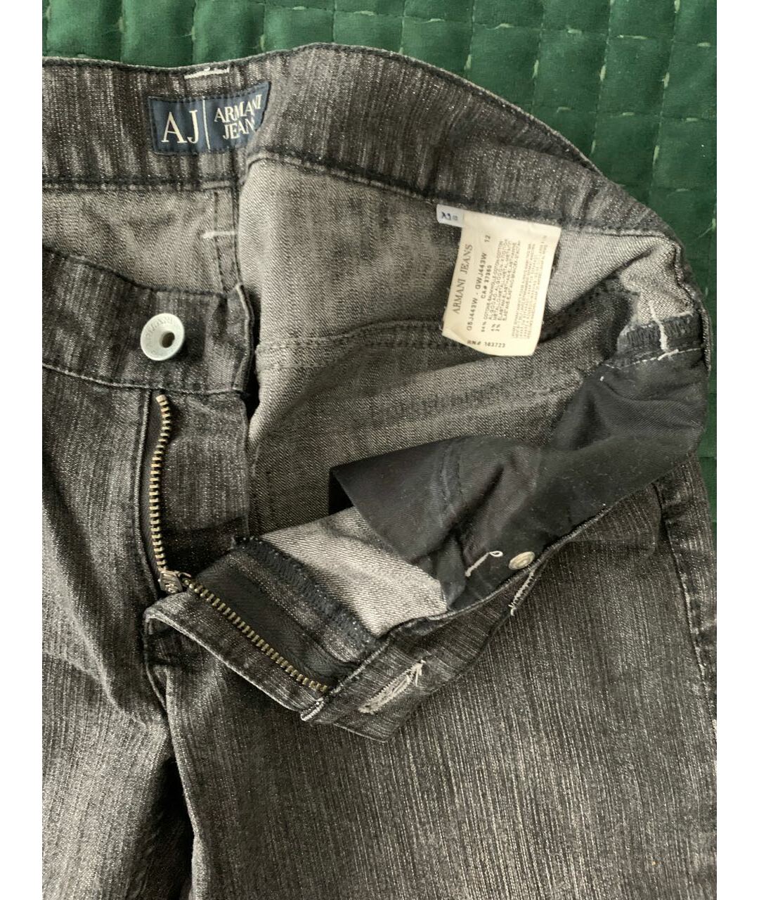 ARMANI EXCHANGE Антрацитовые хлопковые прямые джинсы, фото 3
