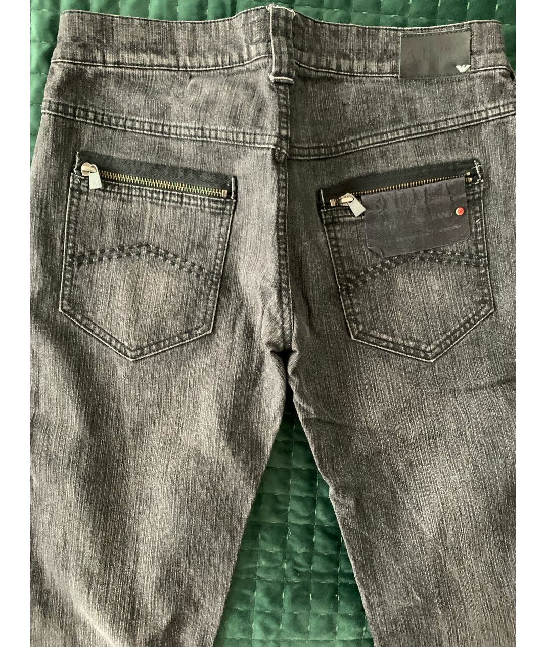 ARMANI EXCHANGE Антрацитовые хлопковые прямые джинсы, фото 4