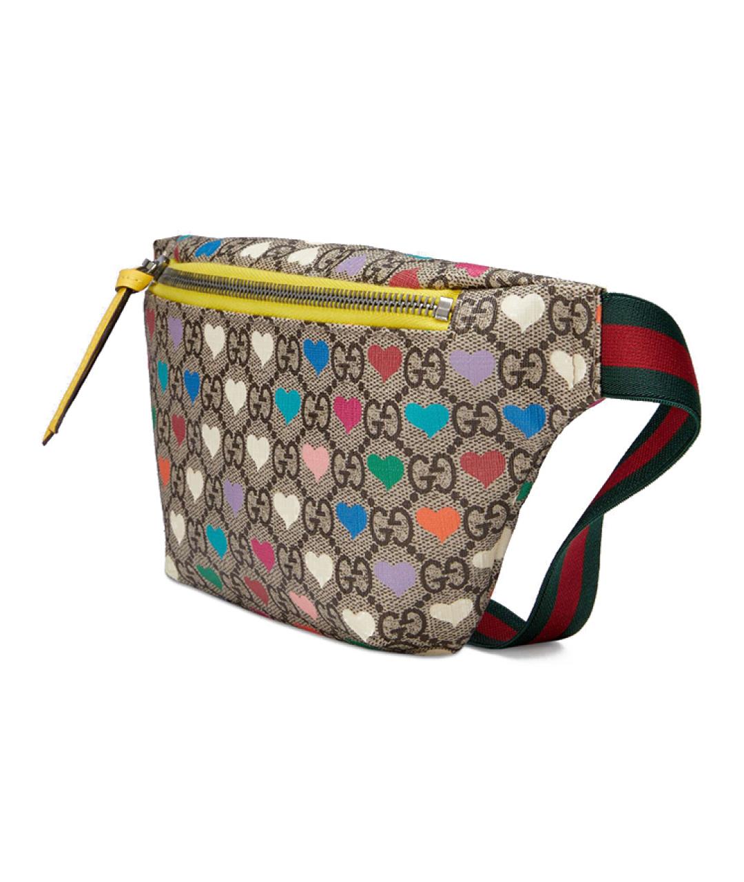 GUCCI Бежевая поясная сумка из канвы, фото 2