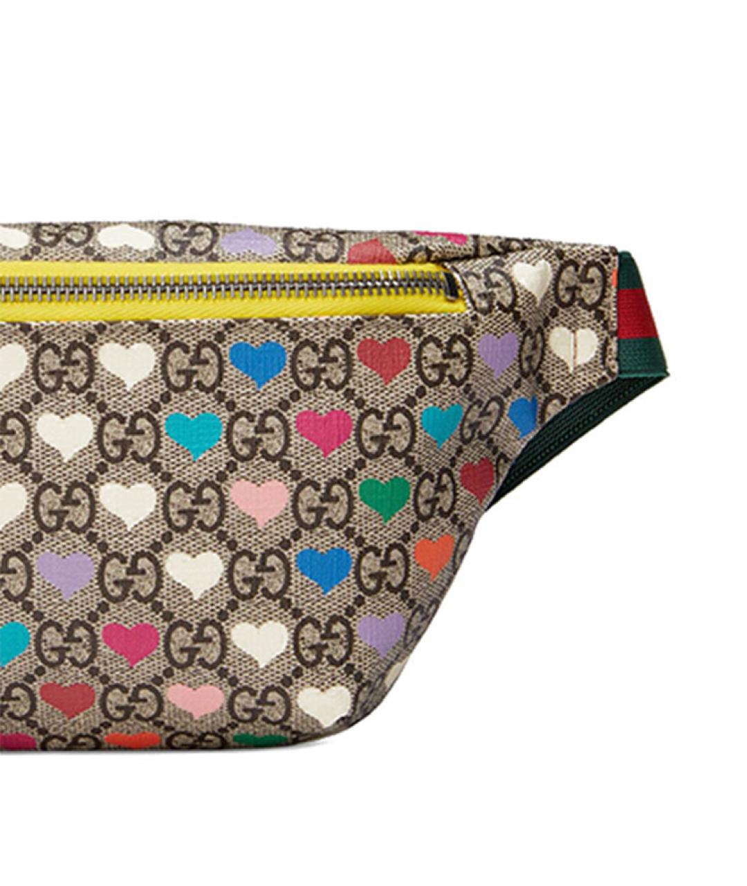 GUCCI Бежевая поясная сумка из канвы, фото 8