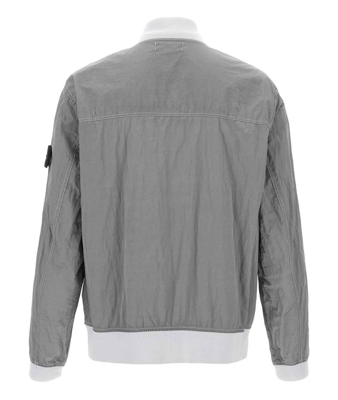 STONE ISLAND Серая полиамидовая куртка, фото 2