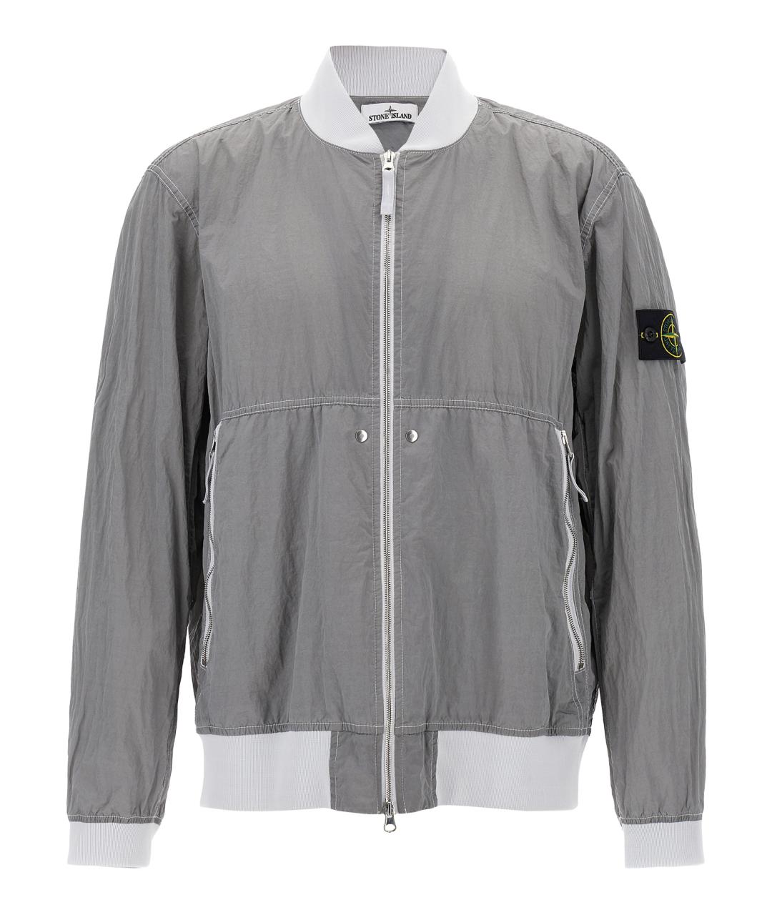 STONE ISLAND Серая полиамидовая куртка, фото 1