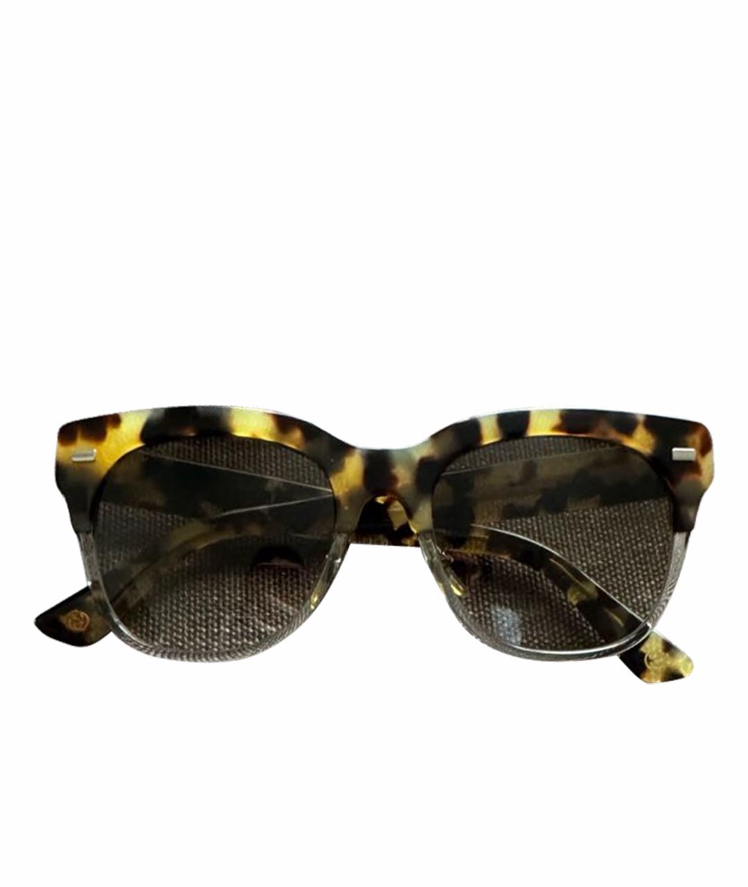GUCCI Коричневые пластиковые солнцезащитные очки, фото 1