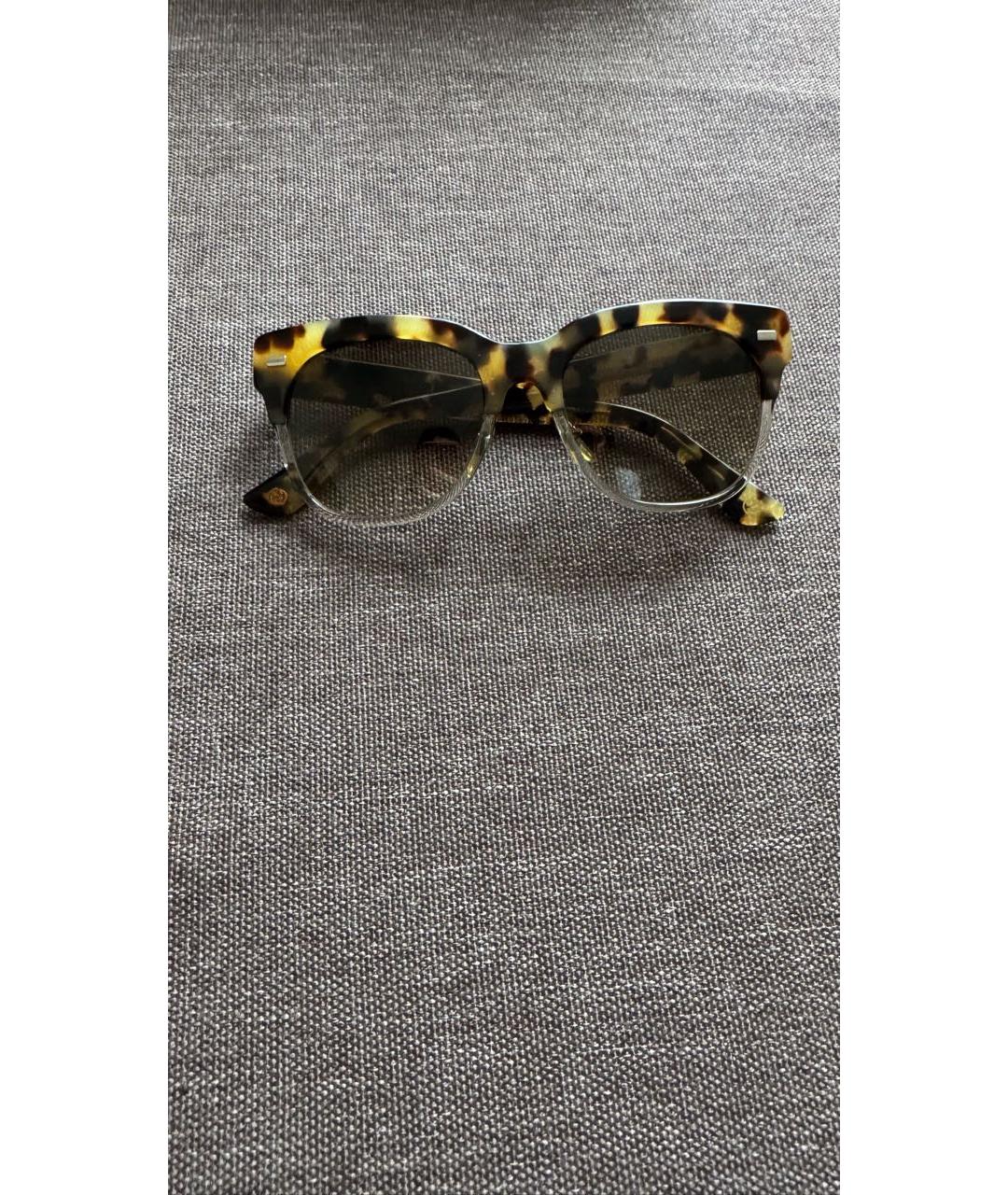 GUCCI Коричневые пластиковые солнцезащитные очки, фото 8