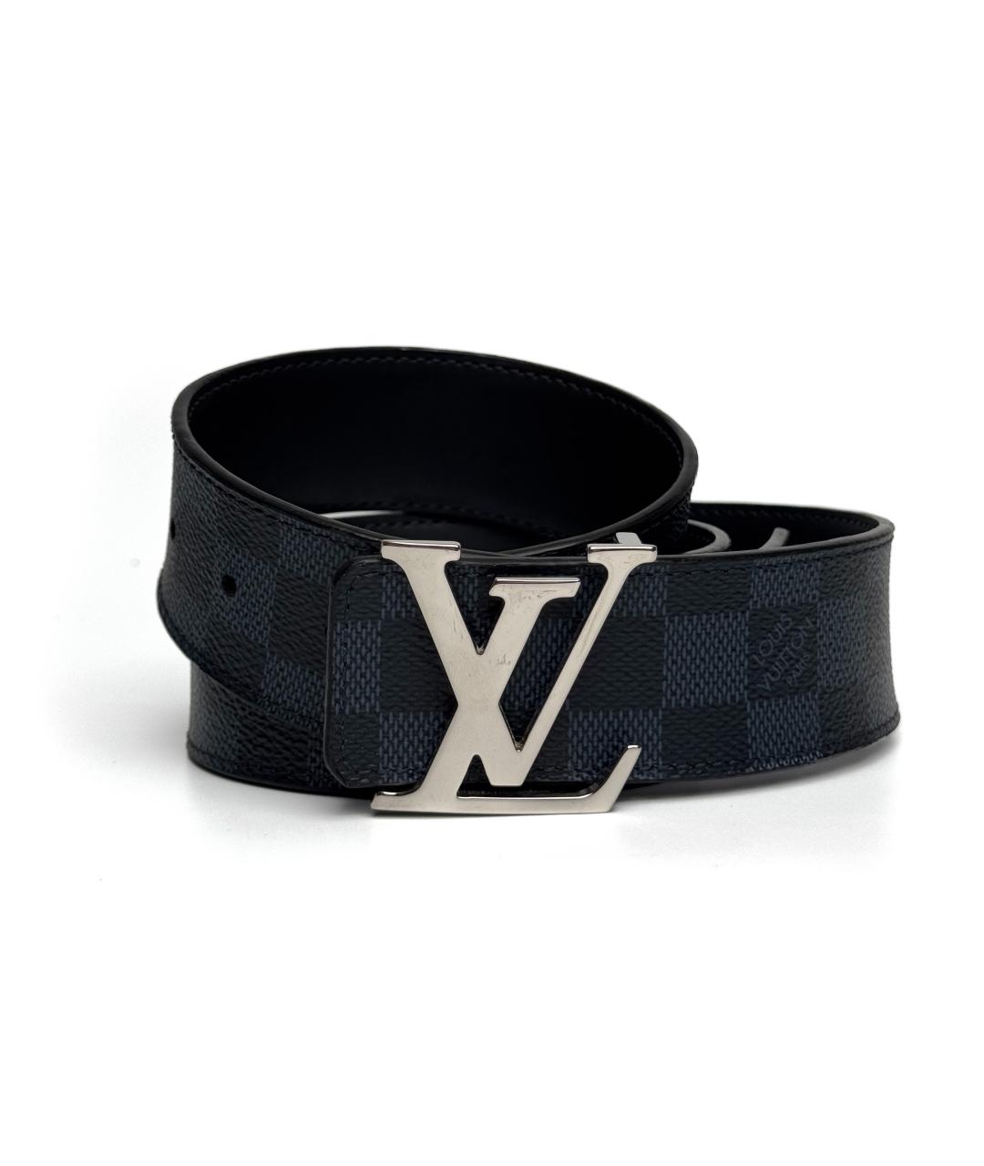 LOUIS VUITTON Черный кожаный ремень, фото 1