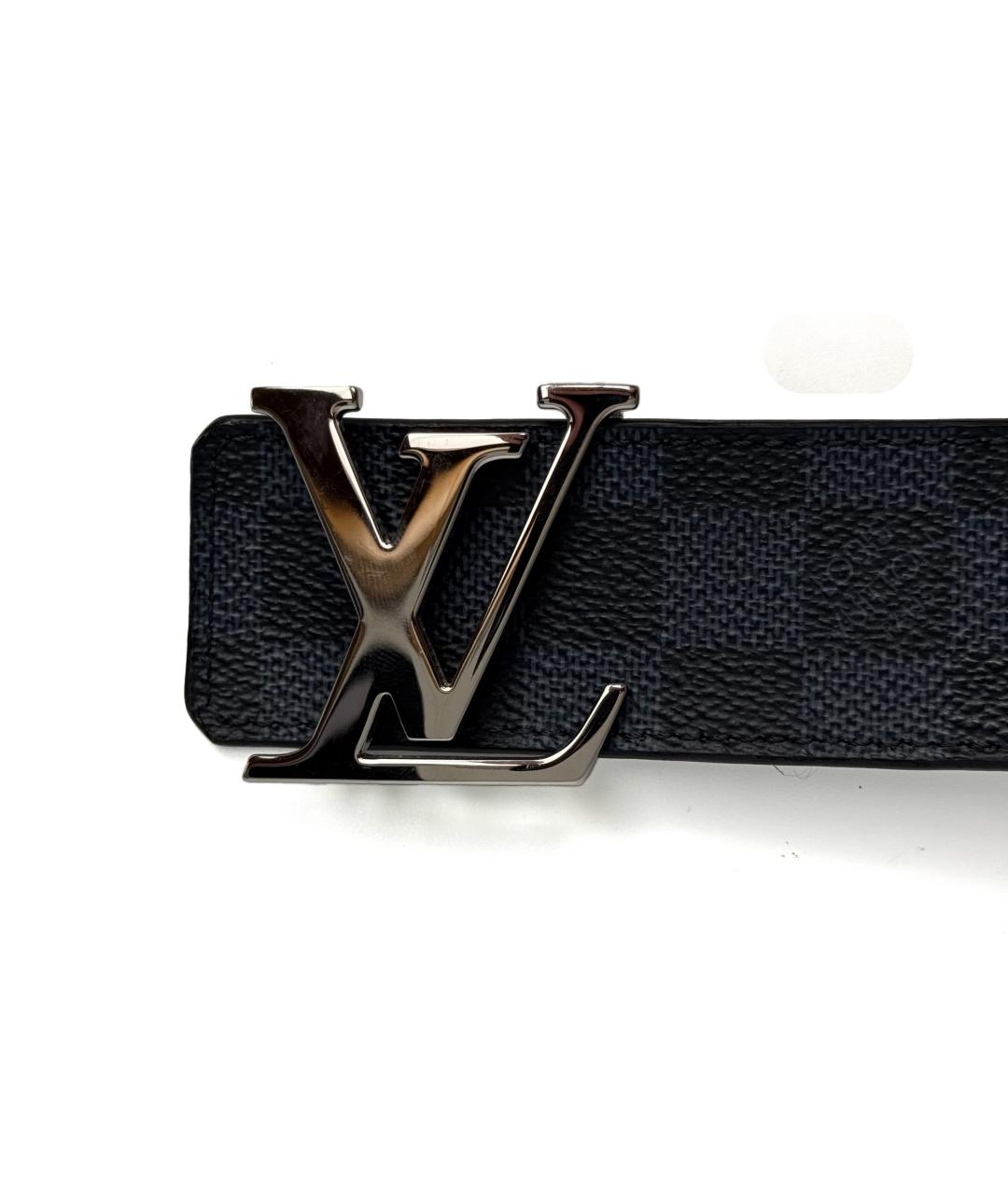 LOUIS VUITTON Черный кожаный ремень, фото 2