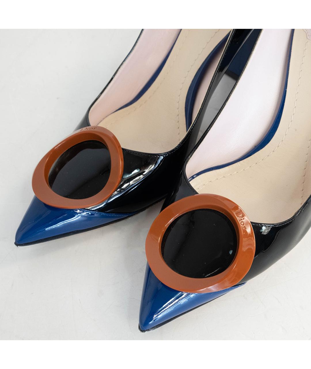 CHRISTIAN DIOR Черные кожаные туфли, фото 3
