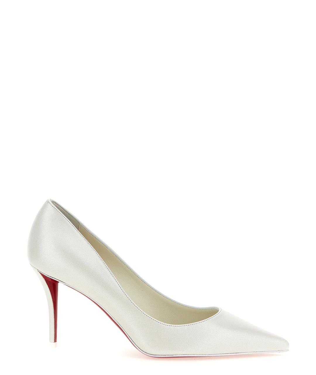 CHRISTIAN LOUBOUTIN Белые кожаные туфли, фото 1