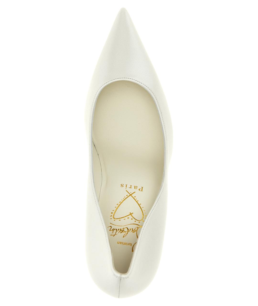 CHRISTIAN LOUBOUTIN Белые кожаные туфли, фото 4
