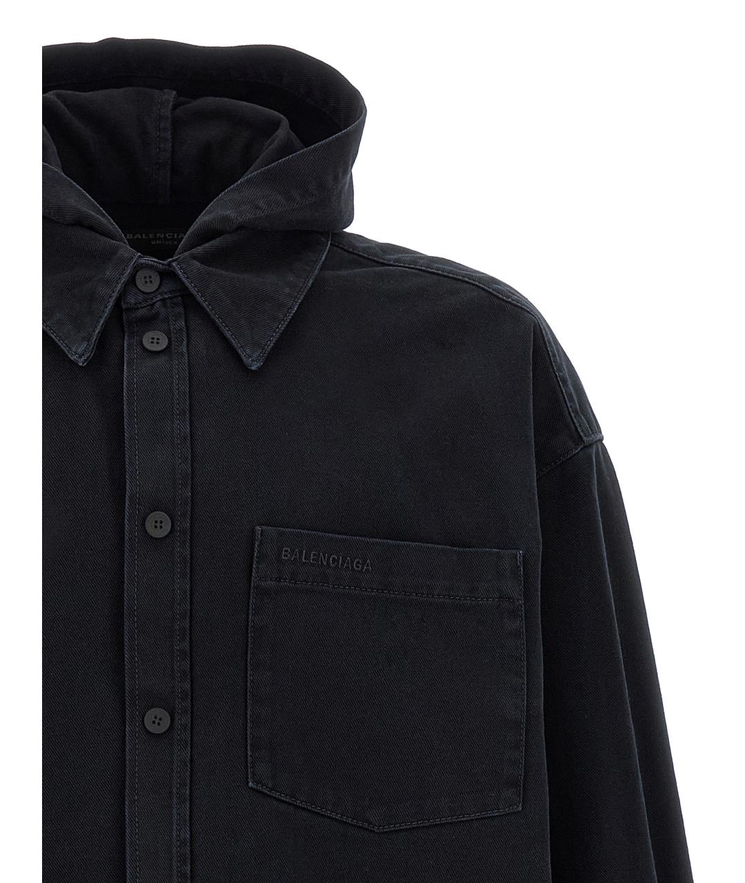 BALENCIAGA Черная хлопковая куртка, фото 3