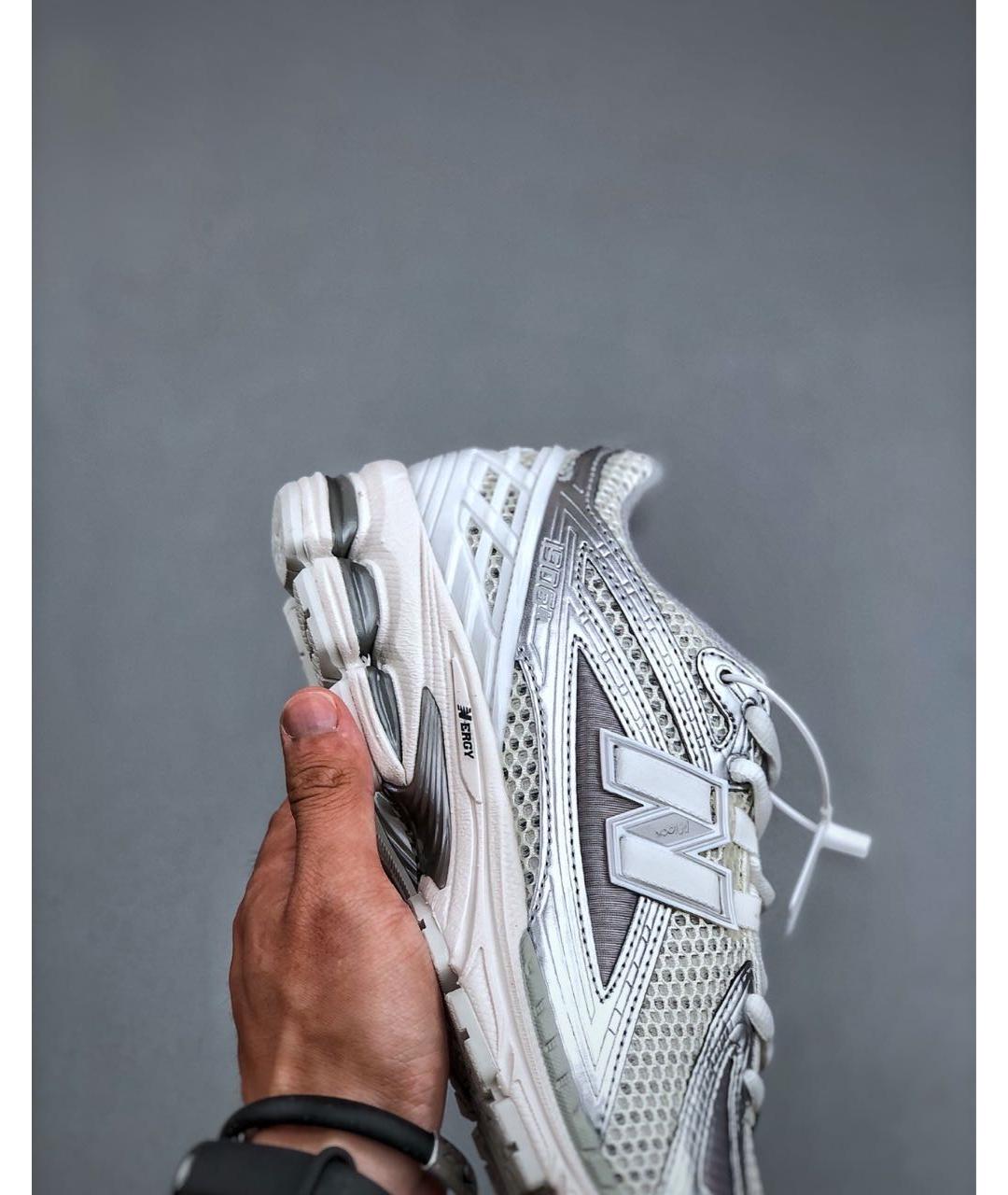 NEW BALANCE Серебряные замшевые низкие кроссовки / кеды, фото 8