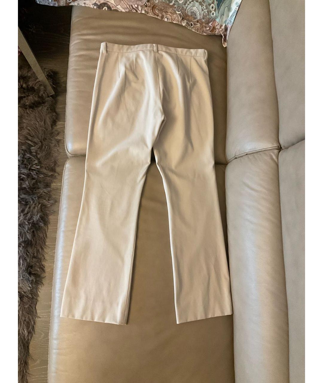 'S MAX MARA Белые хлопко-эластановые брюки узкие, фото 2