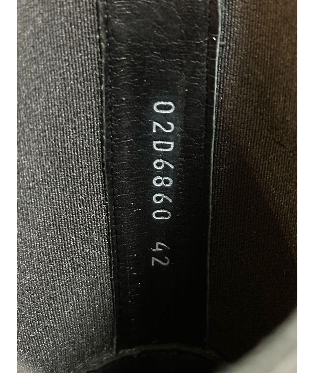 RICK OWENS Черные высокие кроссовки / кеды из искусственной кожи, фото 7