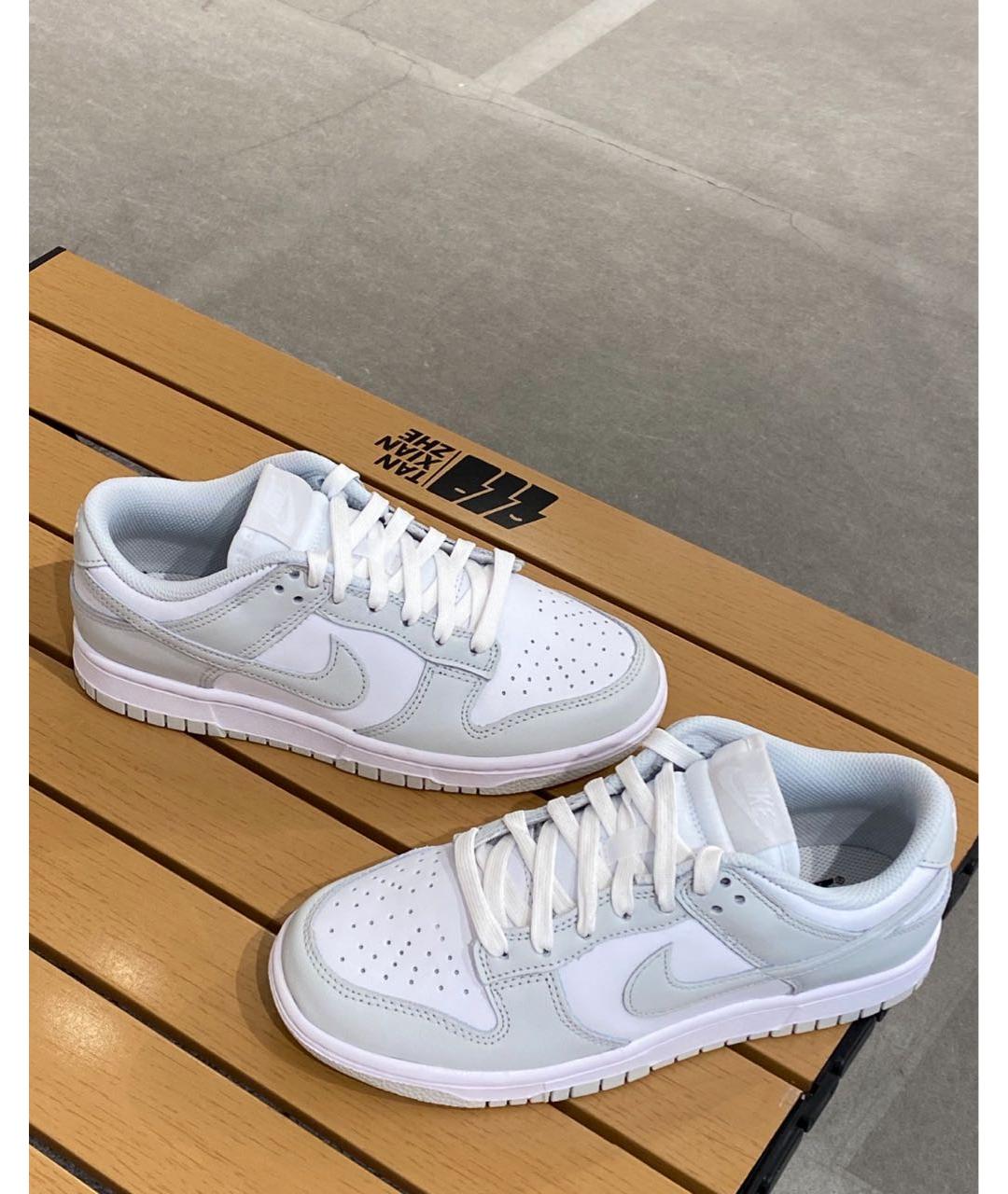 NIKE Серые кроссовки из искусственной кожи, фото 5