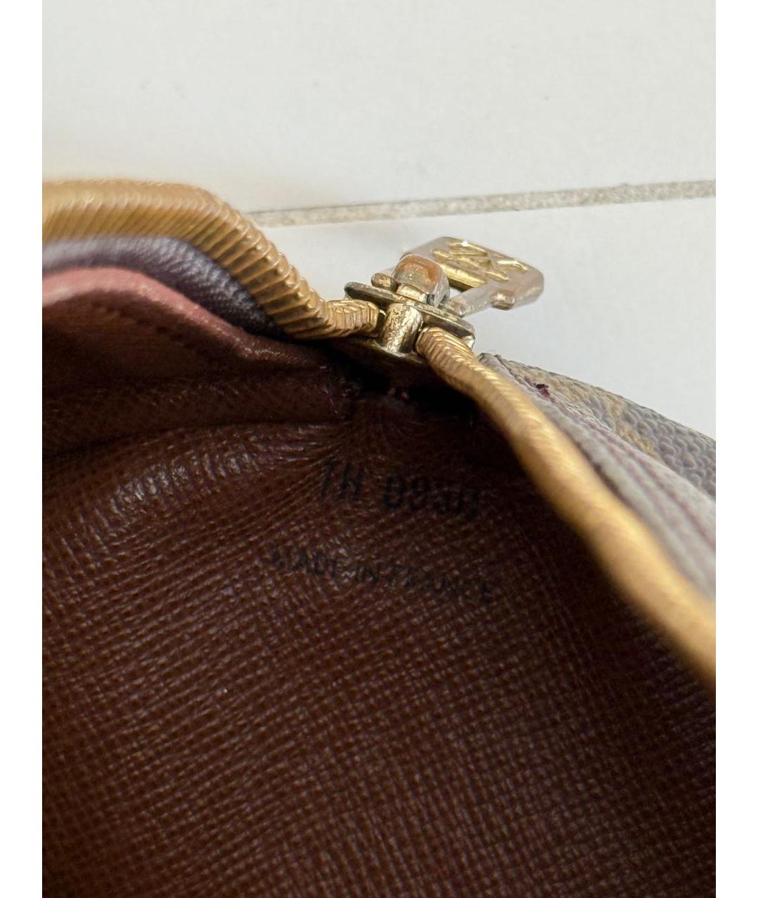 LOUIS VUITTON Коричневая кожаная сумка с короткими ручками, фото 8