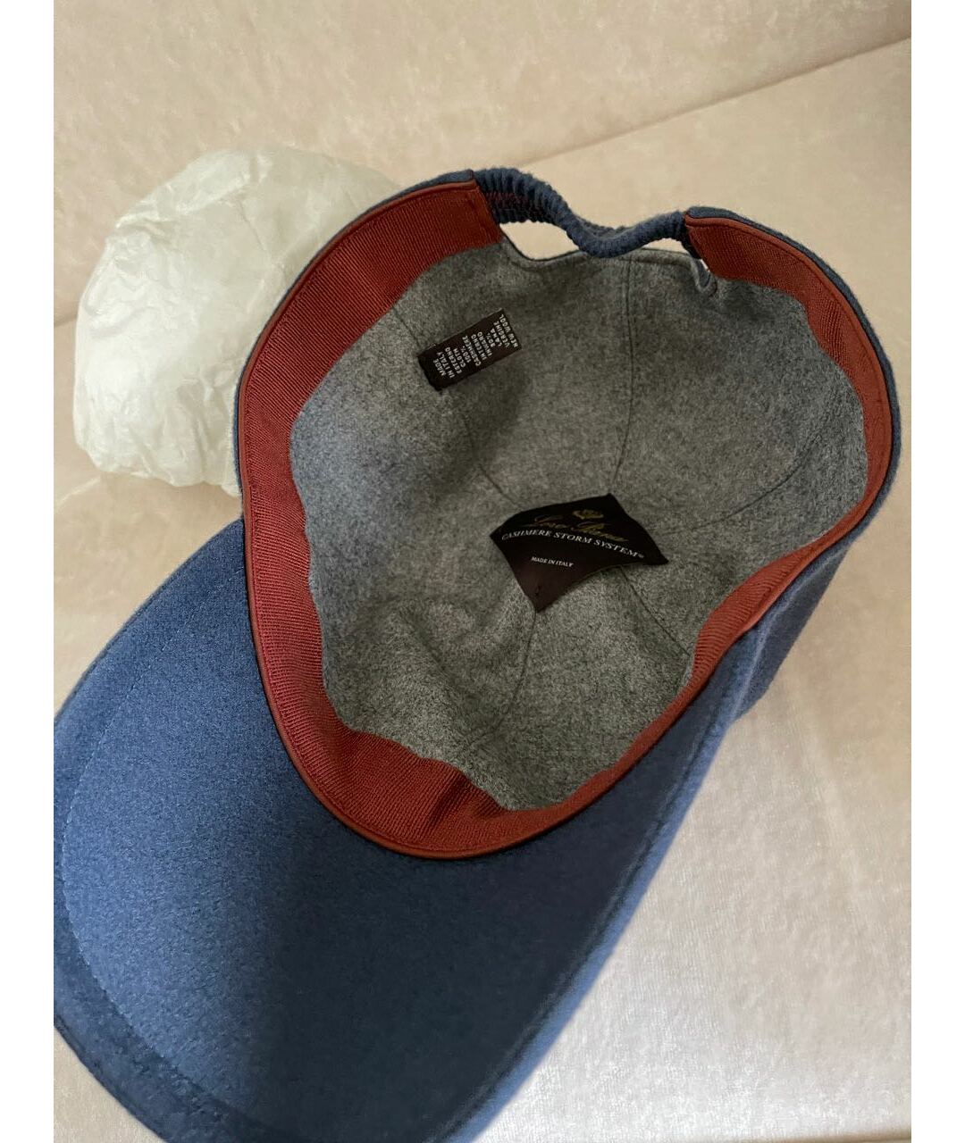 LORO PIANA Синяя кашемировая кепка/бейсболка, фото 7