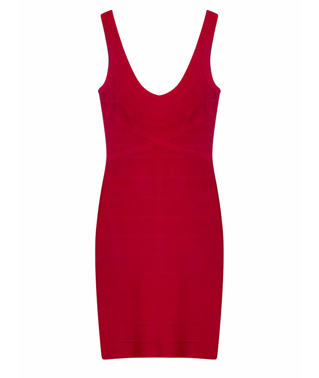 HERVE LEGER Фуксия хлопко-эластановое коктейльное платье, фото 1
