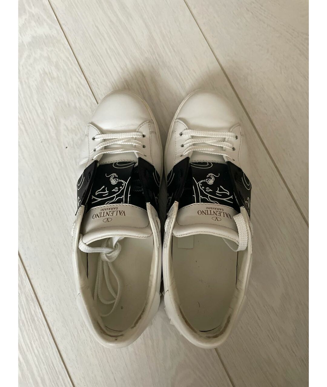 VALENTINO GARAVANI Белые кожаные кроссовки, фото 3