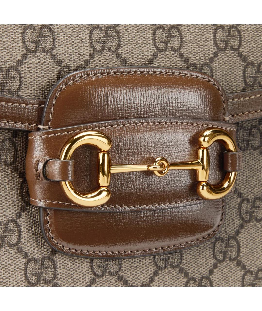 GUCCI Коричневая кожаная сумка через плечо, фото 3