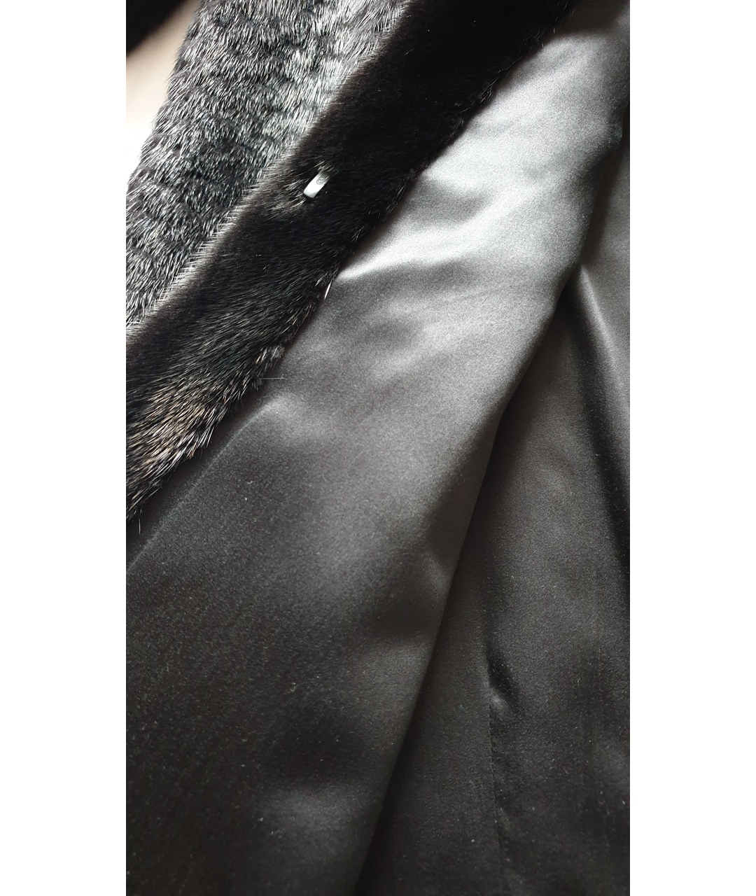 YVES SALOMON Черная меховая шуба, фото 3