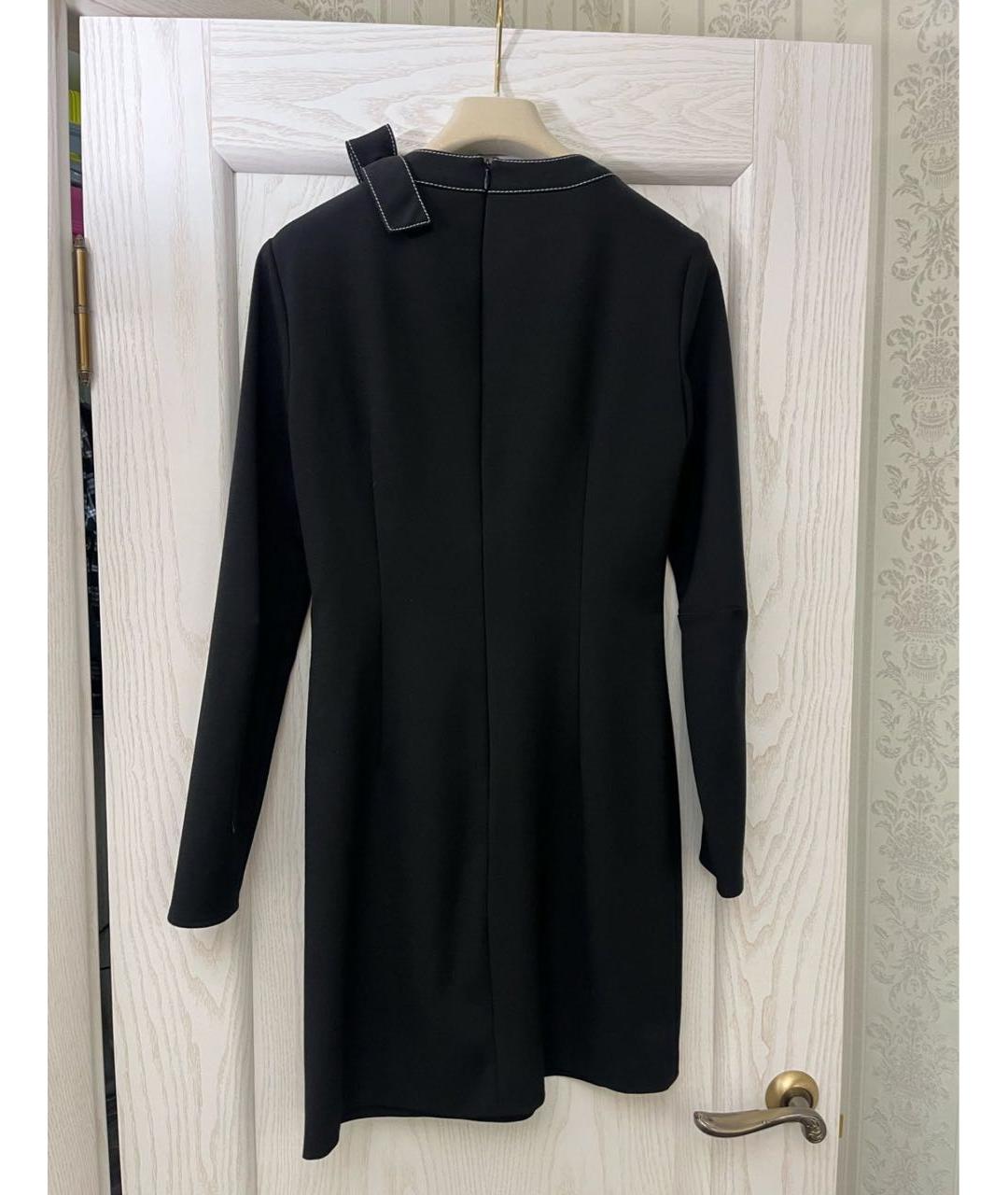 RED VALENTINO Черное вискозное повседневное платье, фото 3